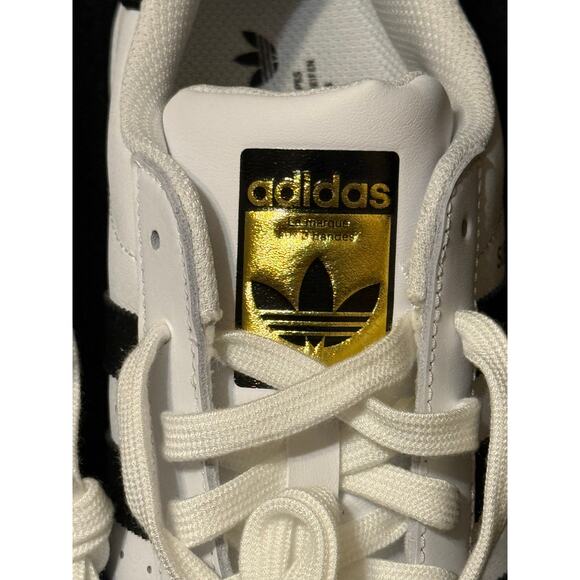 adidas Originals Superstar Black/Gold/White Men's Size 8.5, Shell Toe, NEW w/BOX - Picture 4 of 8